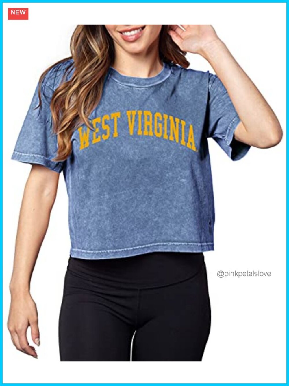 NCAA Womens Cropped Tee Mineral Wash Short Sleeve Gameday